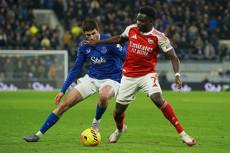 Everton vs Arsenal Premier League match-Bukayo Saka