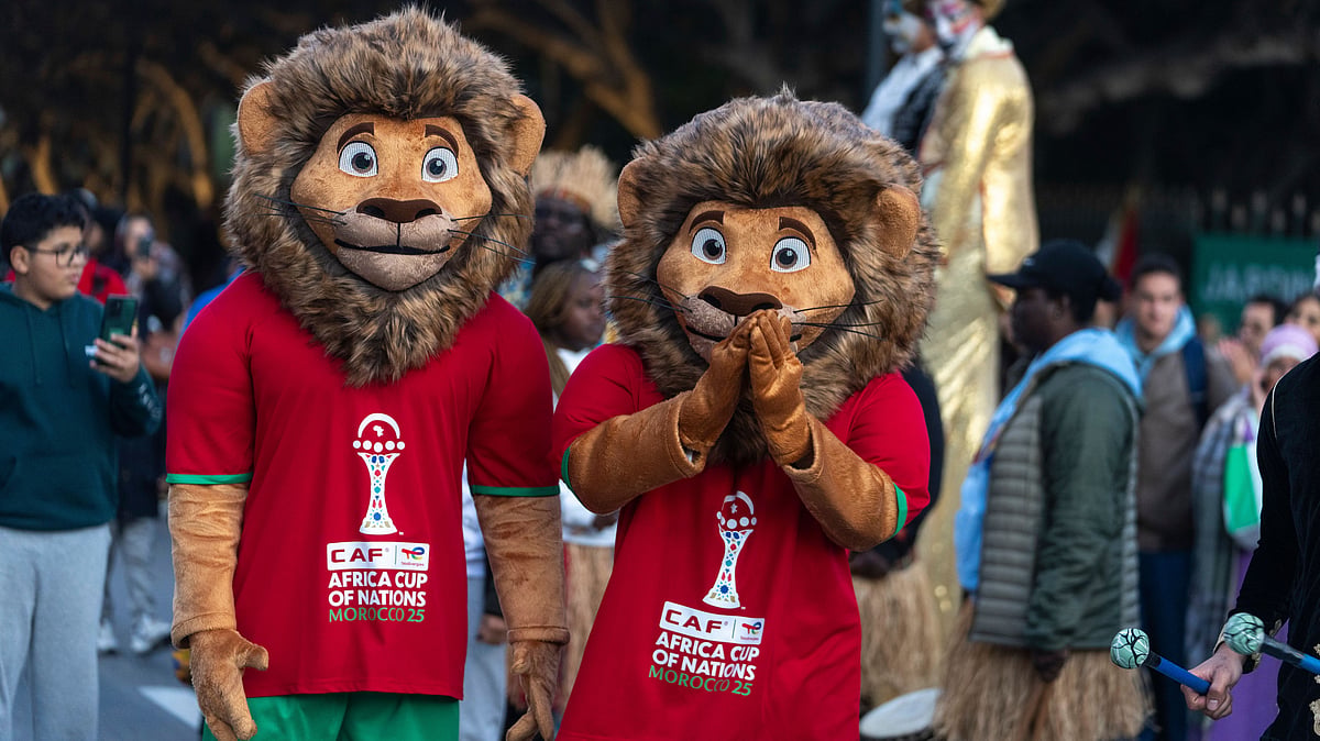 | Photo: AP/Mosa'ab Elshamy : People dressed as mascots take part in a parade celebrating the upcoming Africa Cup of Nations soccer competition, in Rabat, Morocco, Saturday, Dec. 20, 2025.