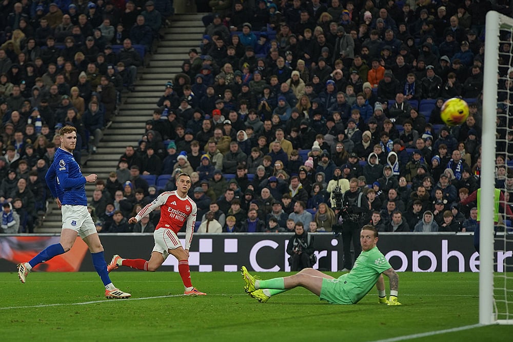 Everton vs Arsenal Premier League match-Leandro Trossard