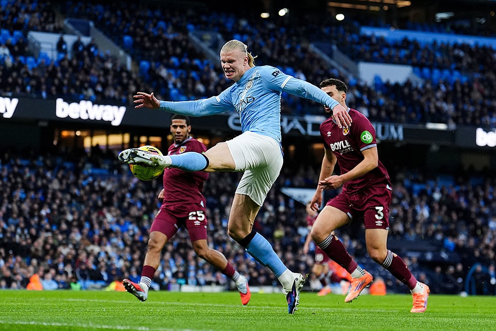 Manchester City Vs West Ham United Premier League match-Erling Haaland