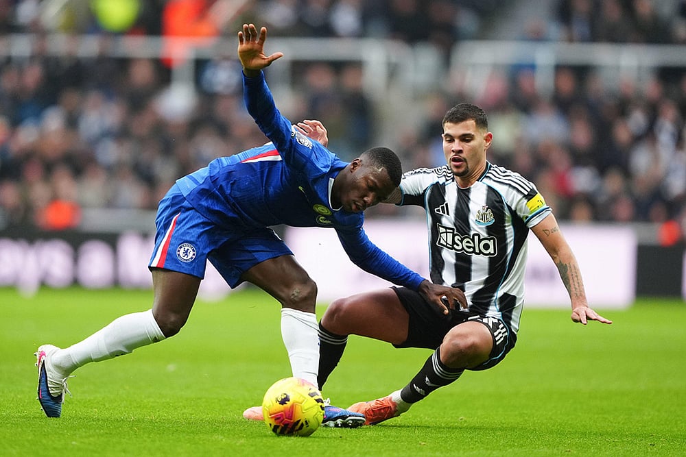 Newcastle United Vs Chelsea English Premier League match- Bruno Guimaraes