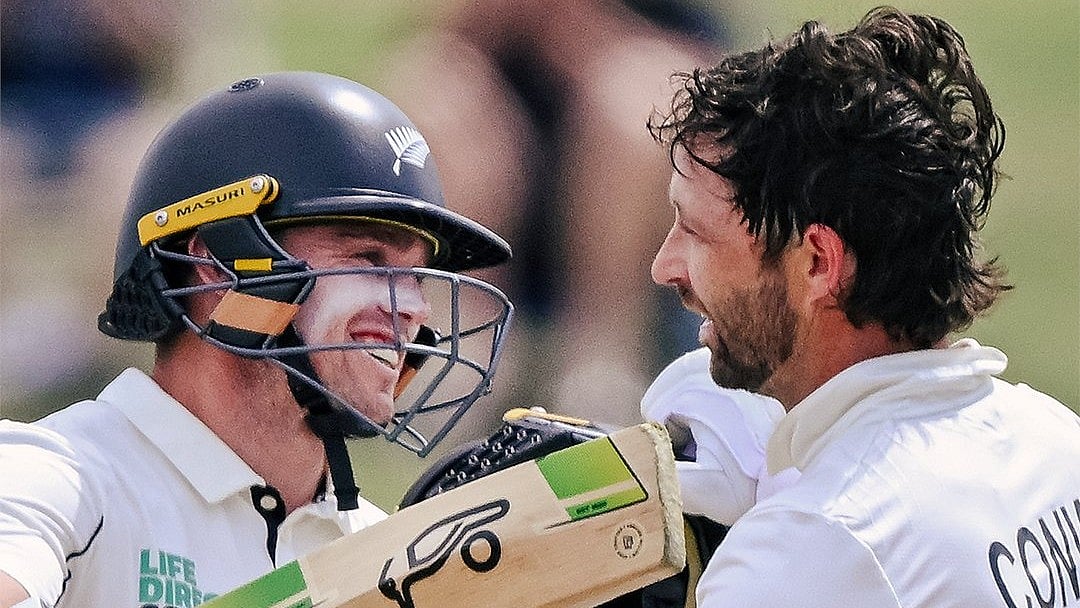 X/BlackCaps : Tom Latham and Devon Conway shared a 192-run opening partnership on Day 4 of the third New Zealand vs West Indies Test.