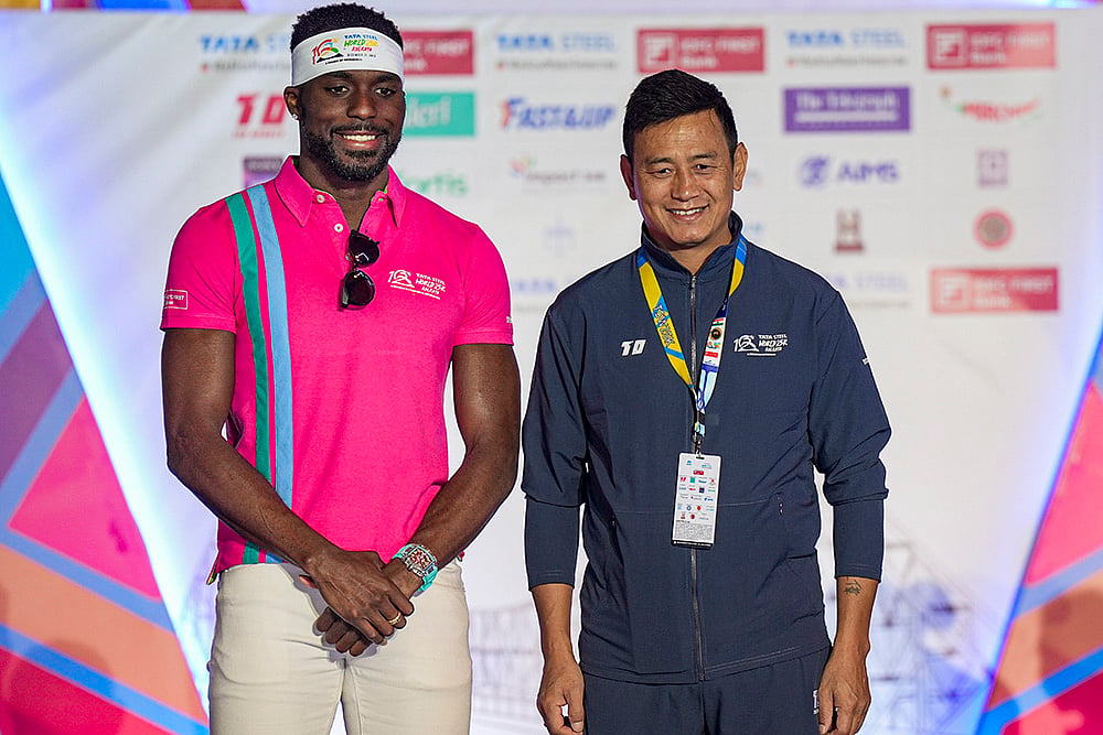 Bhaichung Bhutia and Kenny Bednarek at Tata Steel Kolkata 25K