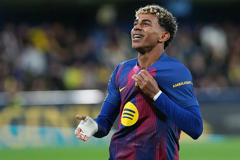 Villarreal CF Vs FC Barcelona Spanish La Liga soccer-Lamine Yamal