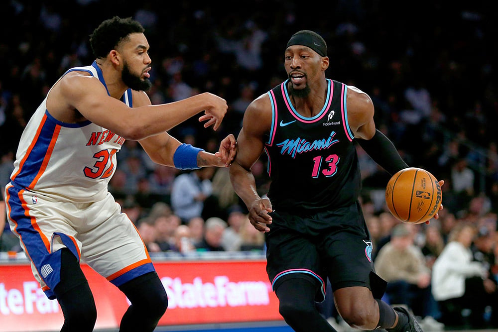 New York Knicks vs Miami Heat NBA basketball-Bam Adebayo