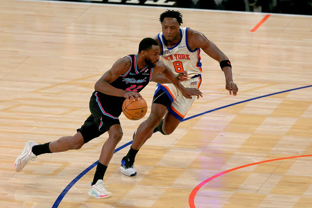 New York Knicks vs Miami Heat NBA basketball-Andrew Wiggins