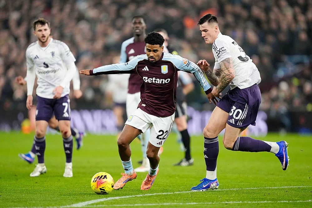Aston Villa vs Manchester United Premier League match-Ian Maatsen