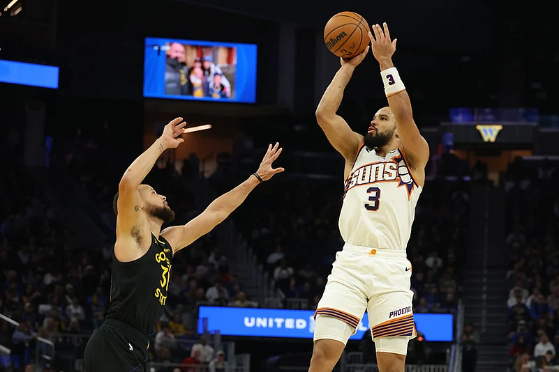 Phoenix Suns vs Golden State Warriors NBA Basketball game-Dillon Brooks