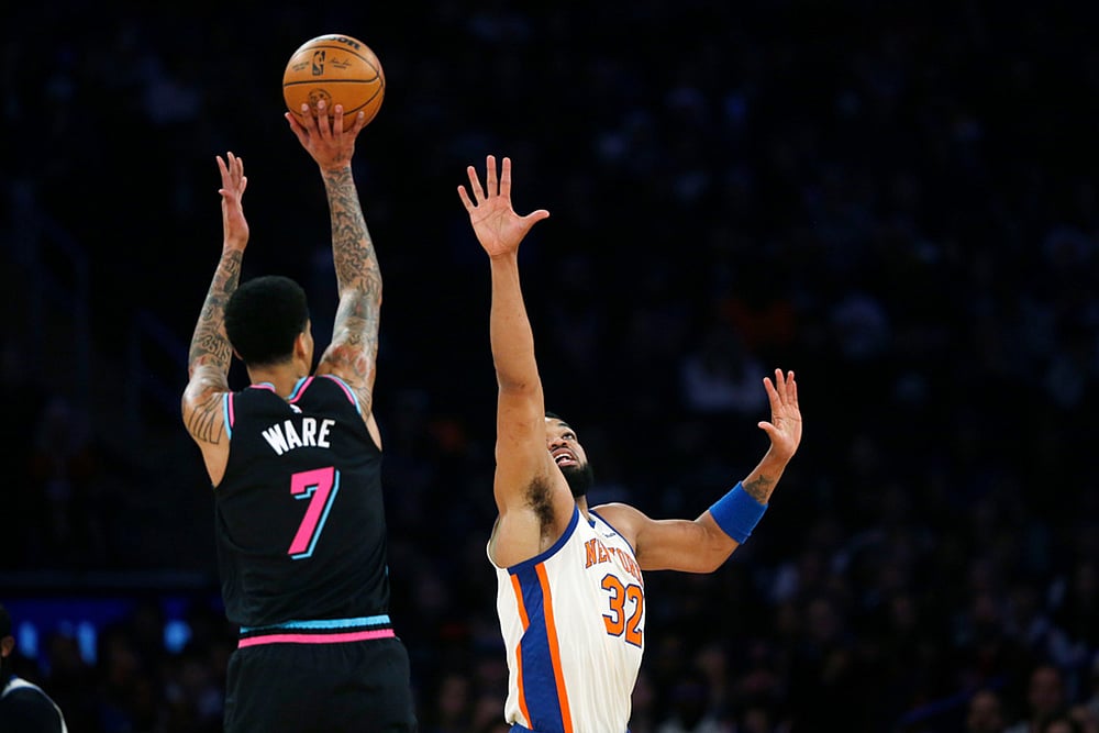 New York Knicks vs Miami Heat NBA basketball-Kelel Ware