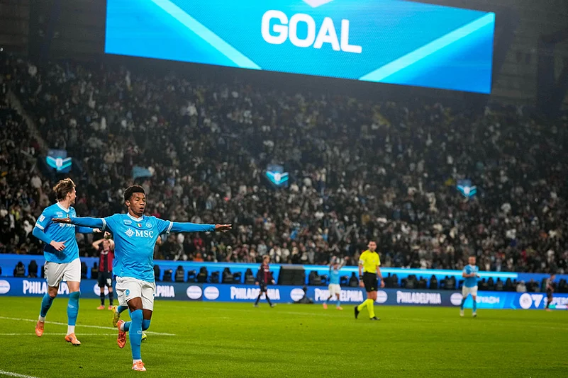 Napoli vs Bologna Italy Soccer Super Cup-David Neres