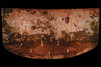 | Courtesy: Vadehra Art Gallery : City Memory, Dreams, Desire, Statues And Ghosts Return Of Hiuen Tsang Artwork by Gulam Mohammed Sheikh