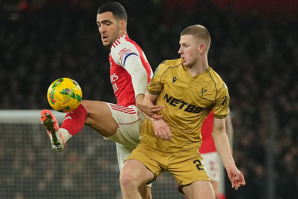 Arsenal vs Crystal Palace  EFL Cup 2025-26 Quarter-Final-Mikel Merino