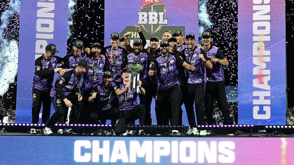 X | Big Bash League  : Hobart Hurricanes at the stage with BBL trophy last season