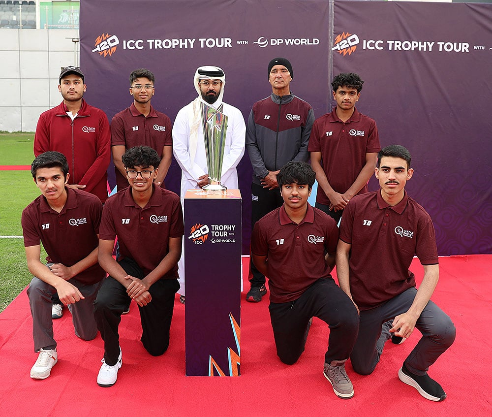 The ICC Men’s T20 World Cup 2026 trophy tour in Qatar