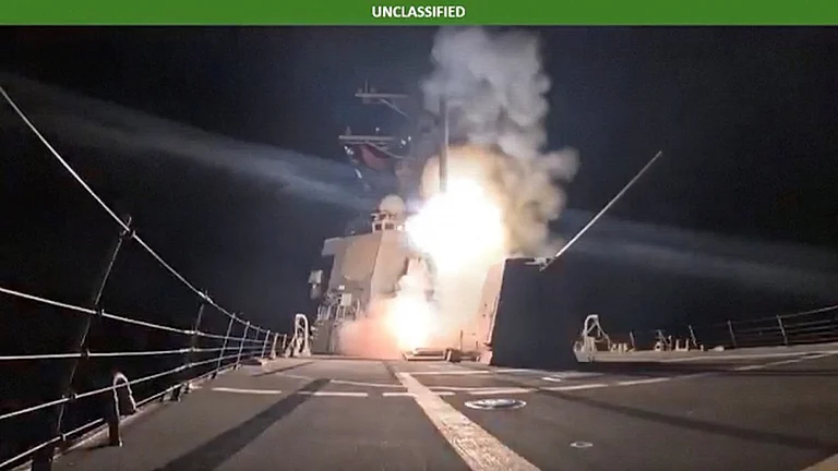 Screengrab of a video released by US Department of War
- X
