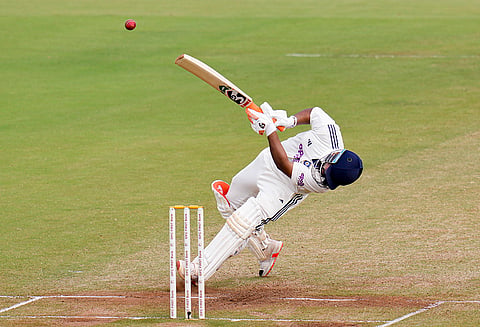 India A’s captain Rishabh Pant plays a shot on day three of the second unofficial four-day test match of a series between India A and South Africa A, at BCCI Centre of Excellence, in Bengaluru, Karnataka, Saturday, Nov. 8, 2025. 