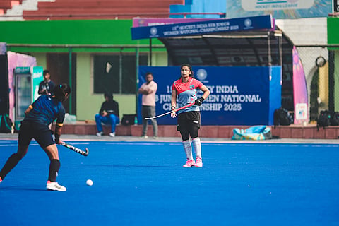 On the attack, Deepika in action during a training session
