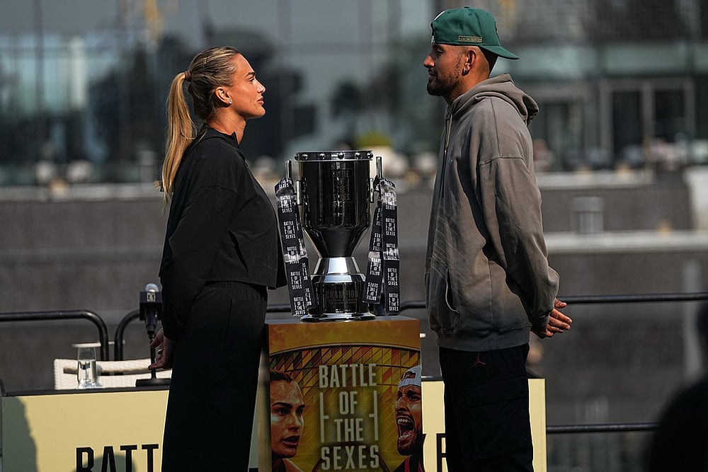 Aryna Sabalenka Vs Nick Kyrgios Emirates Battle of the Sexes Tennis-7