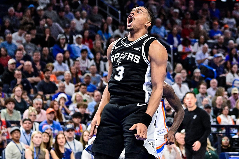 Spurs vs Thunder NBA Basketball-Keldon Johnson