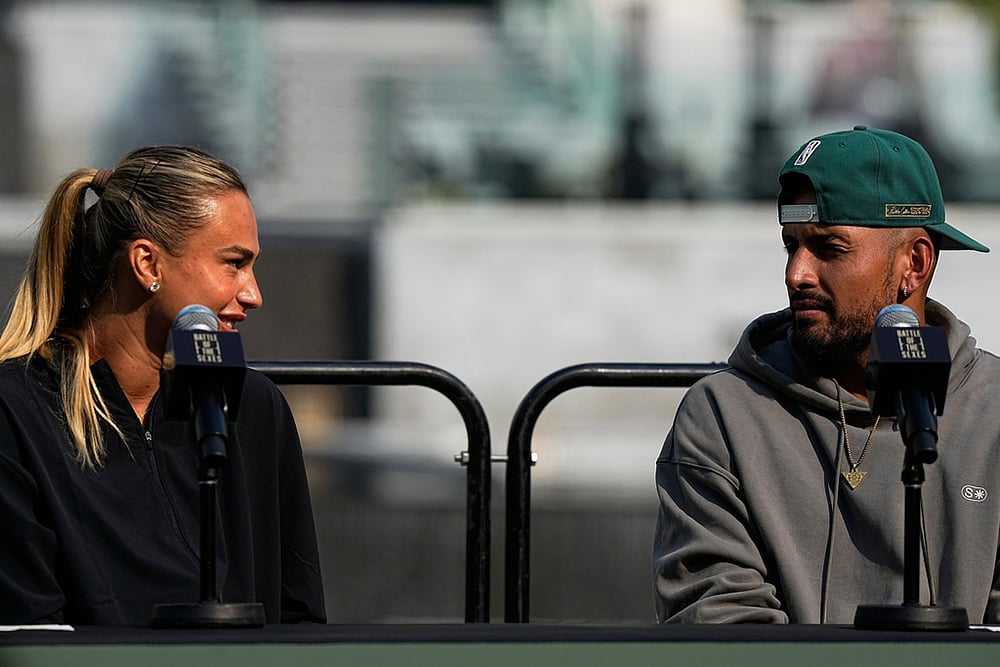 Aryna Sabalenka Vs Nick Kyrgios Emirates Battle of the Sexes Tennis-8