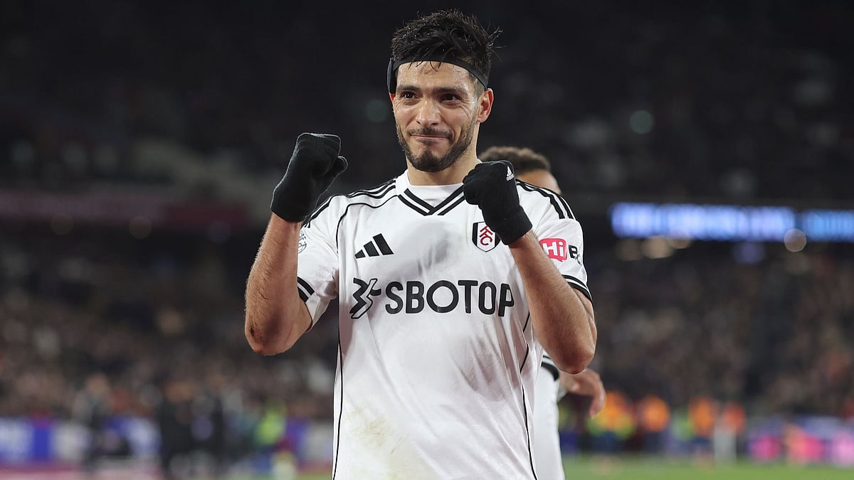 Raul Jimenez celebrates his winning goal