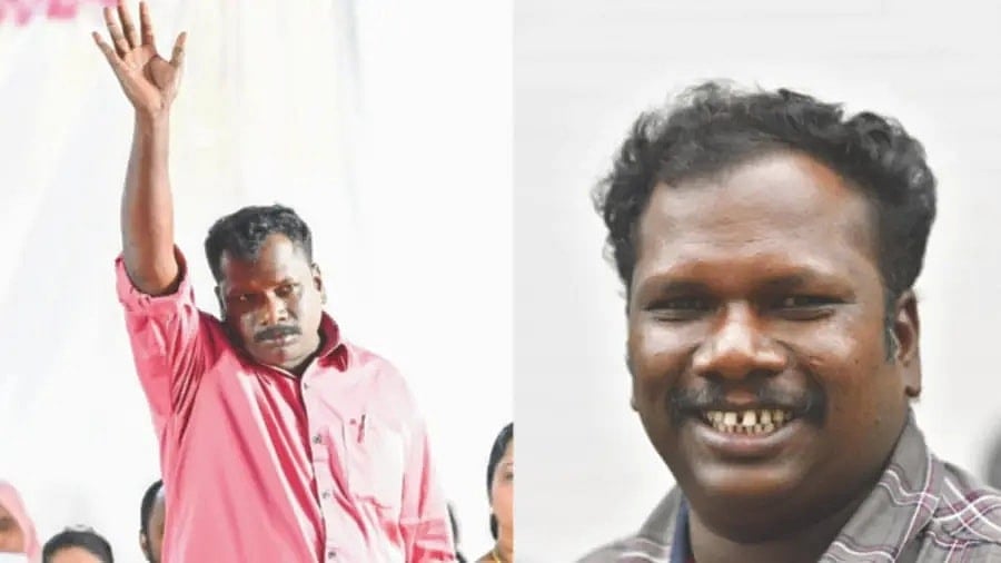 Facebook : Viswanathan, 40, works as a watchman, is a folk singer, and has long been associated with the ruling CPI(M) in the district.