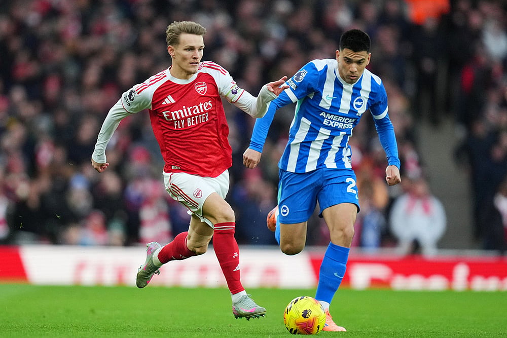 English Premier League Soccer Match: Brighton and Hove Albion vs Arsenal