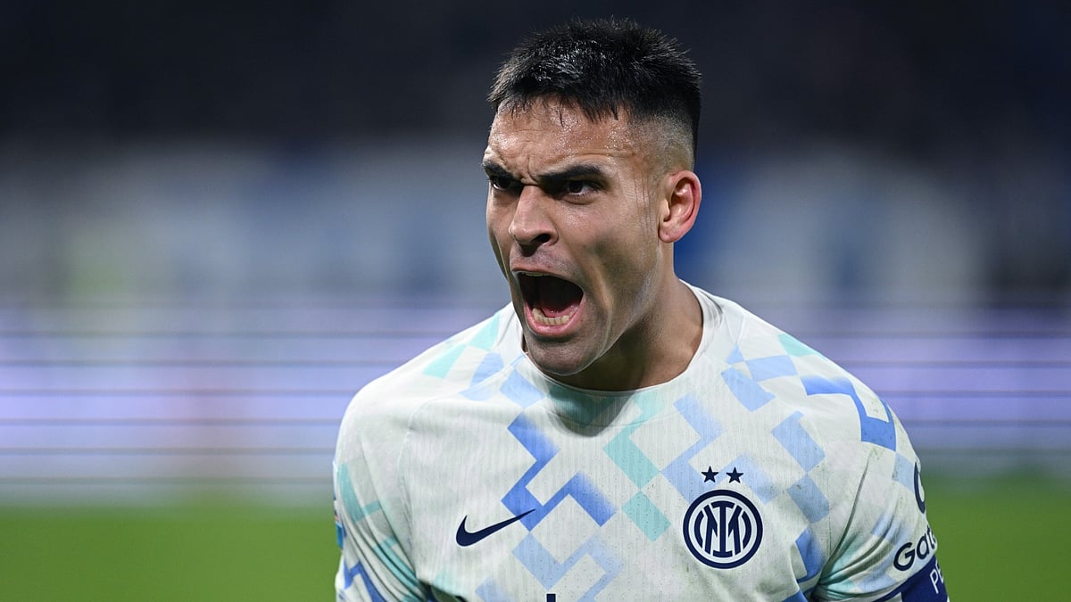 Opta : Lautaro Martinez celebrates his goal as Inter beat Atalanta 1-0