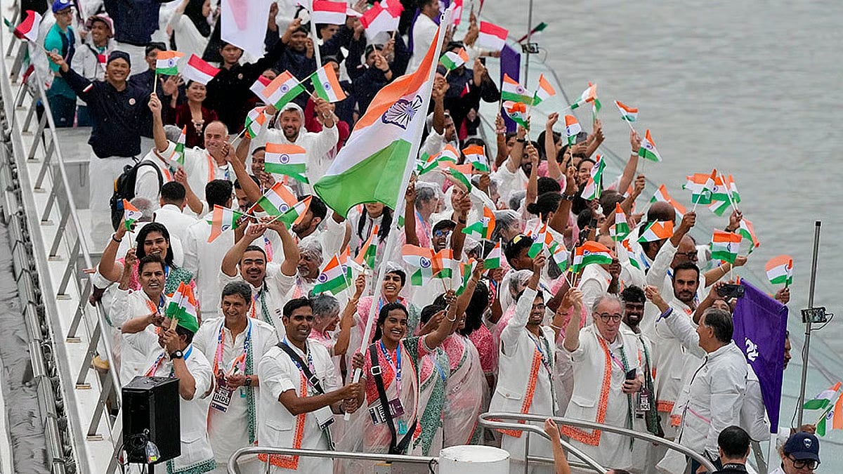 File/AP : India finished with six medals at the Paris Olympic Games in 2024.