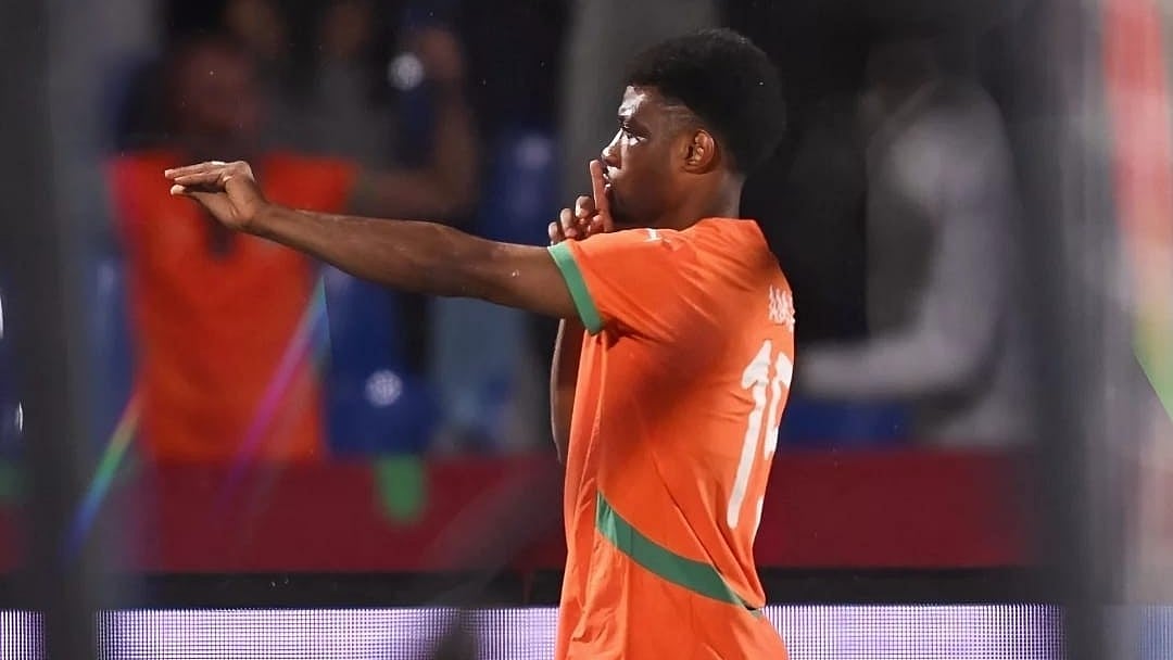 Instagram/Ivory Coast Football : Amad Diallo celebrates after scoring against Mozambique 