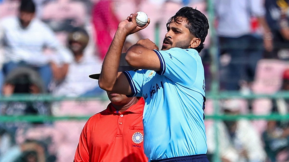 PTI : Shardul Thakur in action for Mumbai during the Vijay Hazare Trophy.