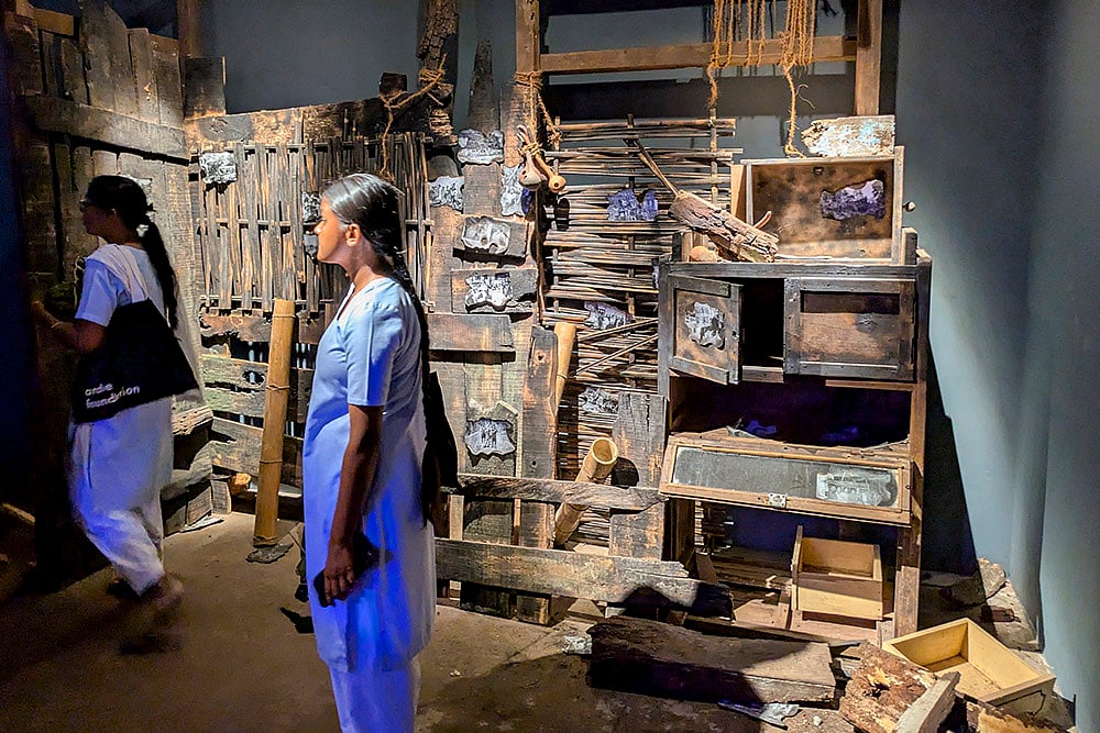 Dhiraj Rabhas work at the Kochi-Muziris Biennale