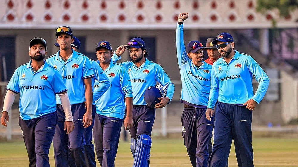 | Photo: PTI : Maharashtra beat Mumbai by 128 runs in Group C match of the Vijay Hazare Trophy 2025-26 at the Sawai Mansingh Stadium, in Jaipur, Rajasthan on December 3, 2026.