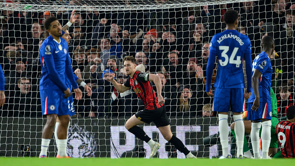 David Brooks celebrates his goal against Chelsea