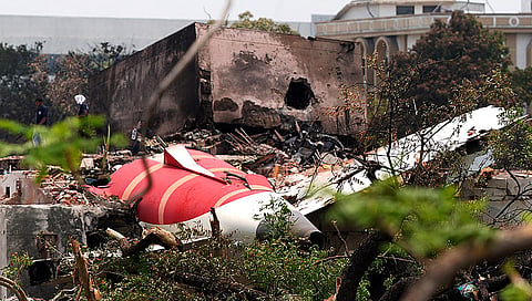 The wing lies broken in the dust, just outside Meghnagar. Inside the hostel of BJ Medical Hospital—five storey tall and once full of life—at least ten people are now gone.