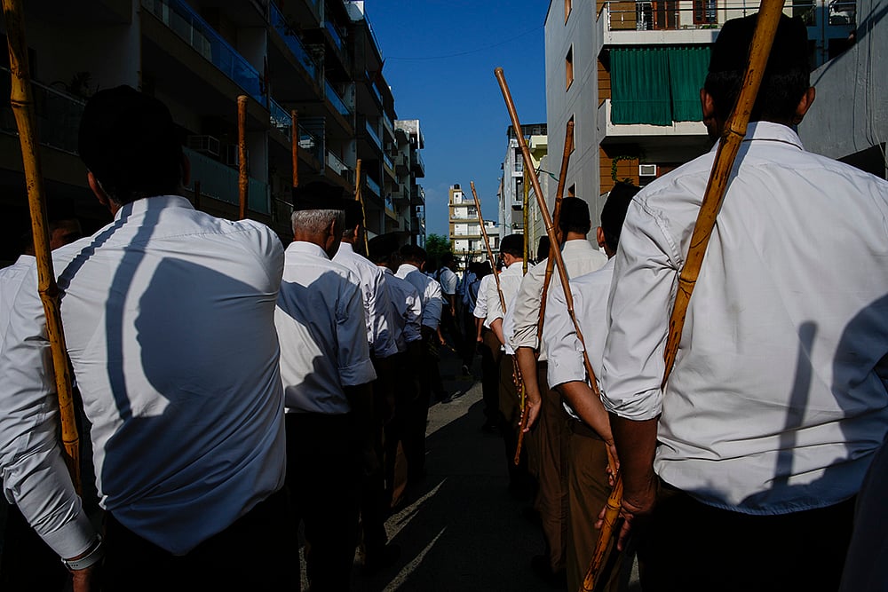 Members of the Rashtriya Swayamsevak Sangh Path Sanchalan