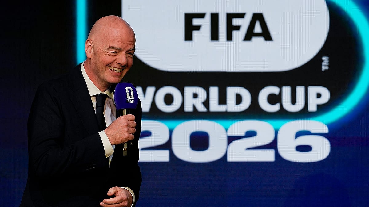 FIFA President Gianni Infantino speaks during the match schedule reveal for the 2026 soccer World Cup in Washington, Saturday, Dec. 6, 2025.  - | Photo: AP/Chris Carlson