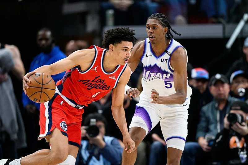 Los Angeles Clippers Vs Utah Jazz NBA basketball-Kobe Sanders