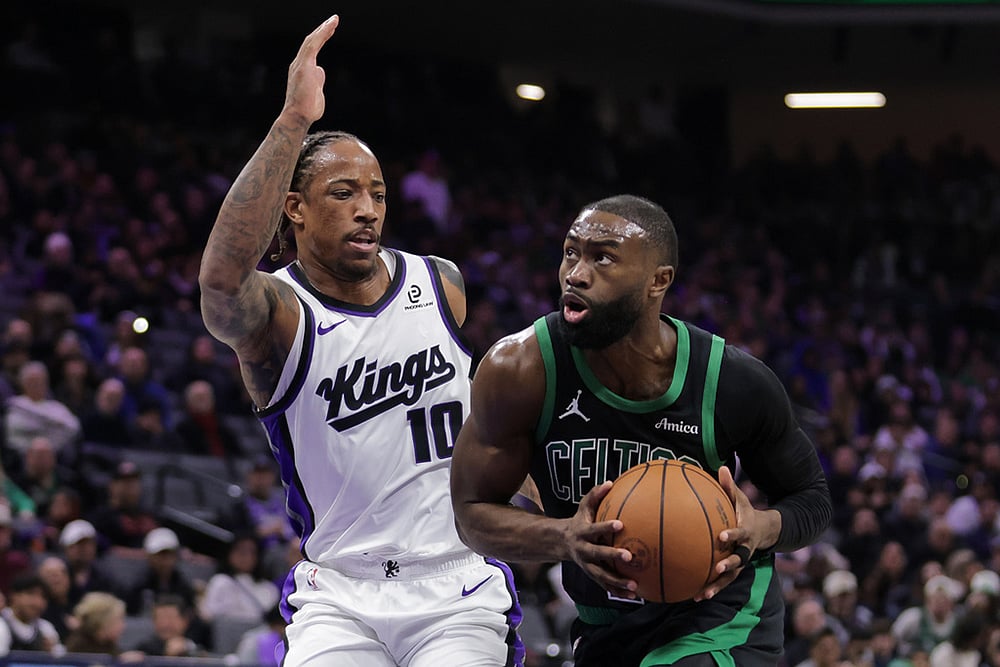 Sacramento Kings Vs Boston Celtics NBA basketball-Jaylen Brown