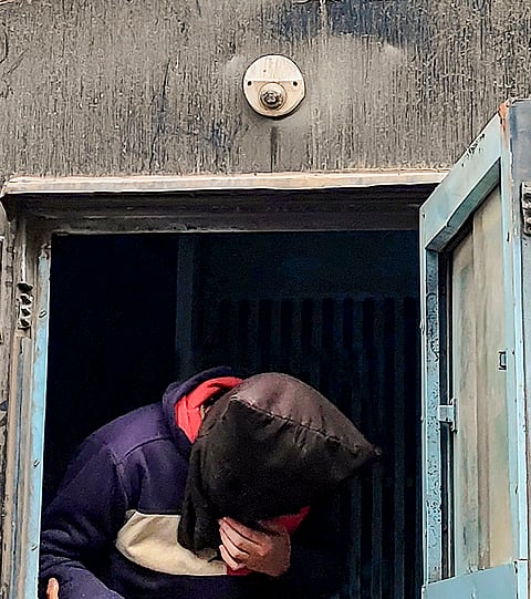 Bilal Naseer Malla, an accused in the Red Fort Blast case, being produced by the National Investigation Agency (NIA) at the Patiala House Court, in New Delhi.