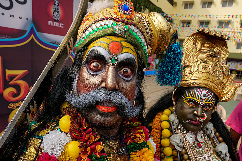 Artists perform at the Veedhi Virudhu Vizha festival