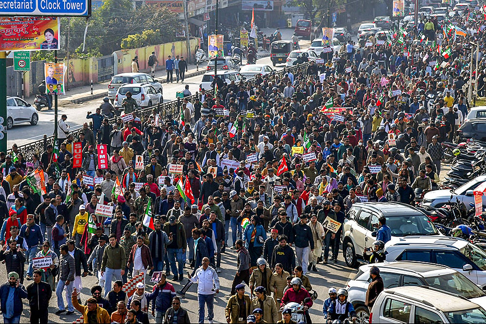 Protest in Dehradun