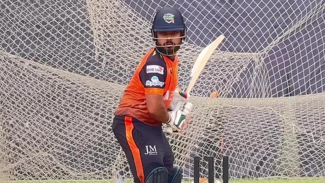 | Photo: Instagram/sylhetstrikers : Sylhet Strikers' Parvez Hossain Emon in action in training in the Bangladesh Premier League 2025-26.