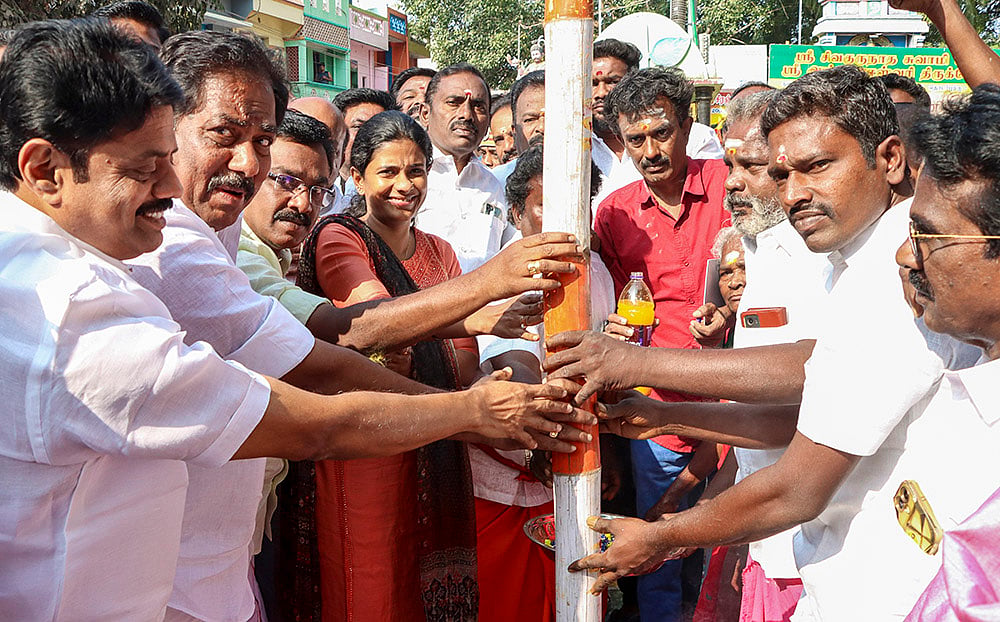 ‘Pandakkal’ laying ceremony in Madurai- Tamil Nadu Minister P. Moorthy