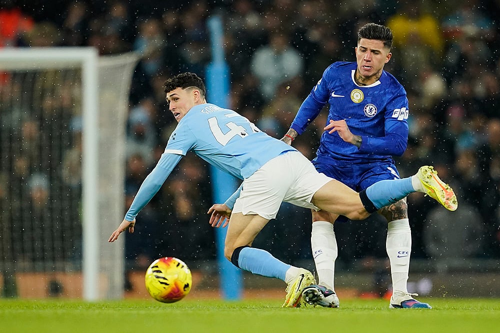 Manchester City vs Chelsea Premier League match-Enzo Fernandez