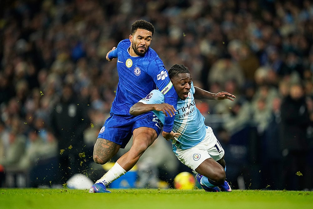 Manchester City vs Chelsea Premier League match-Jeremy Doku