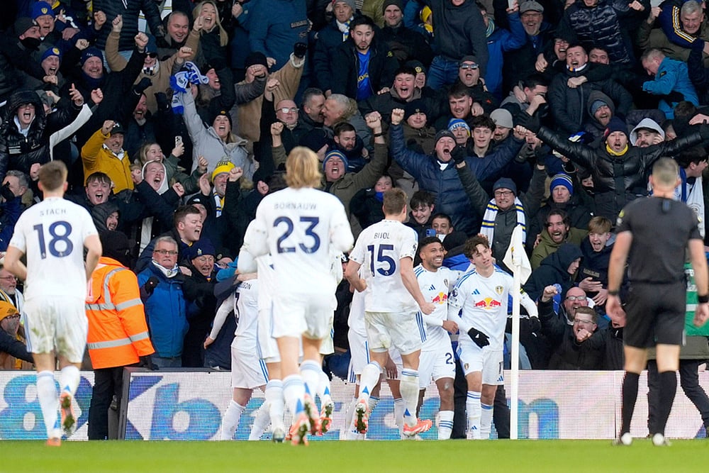Leeds United Vs Manchester United Premier League match-Brenden Aaronson