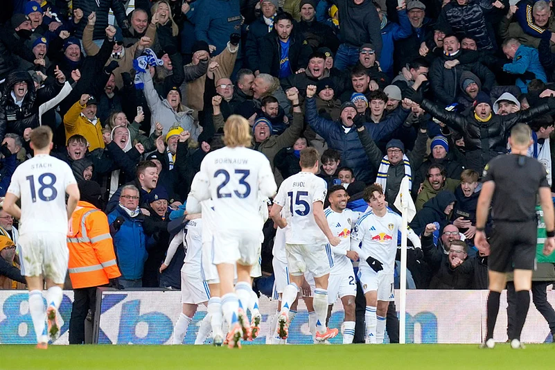Leeds United Vs Manchester United Premier League match-Brenden Aaronson
