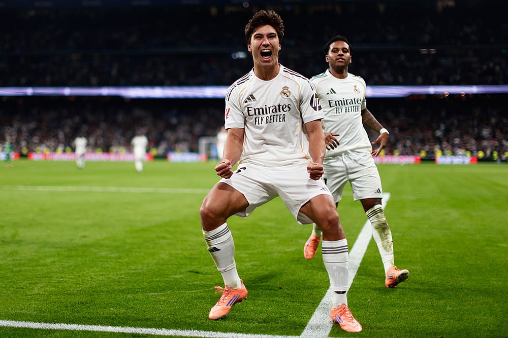 Real Madrid vs Real Betis Spanish La liga match-Real Madrids Gonzalo Garcia