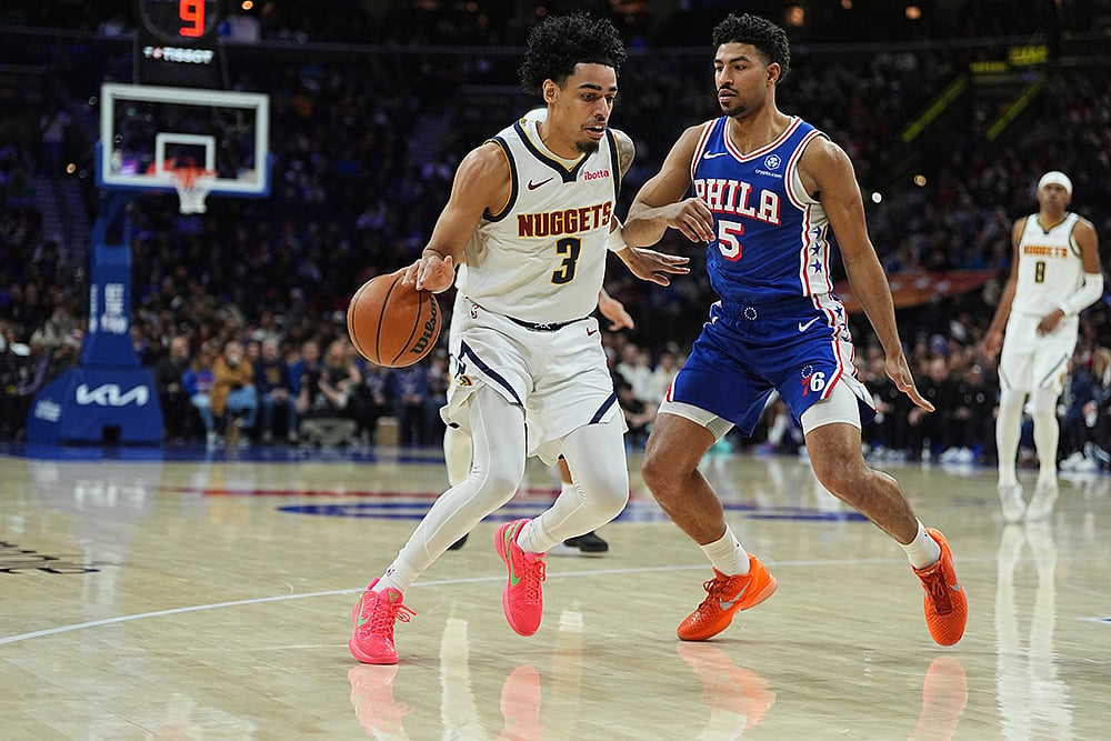 Denver Nuggets vs Philadelphia 76ers Basketball-Julian Strawther